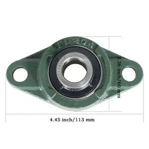 UCFL 204-12 Pillow Block Flange Bearing Solid Base 3/4" Bore 2 Bolt 10Pc