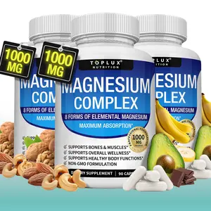 NEW!Toplux Magnesium Complex 8 Essential Magnesium Supplement 1000mg  Healthcare Dietary Vitamin