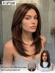 Topshe Luxury Mono Top Brown Wig | Natural Realistic Scalp | Comfortable Breathable
