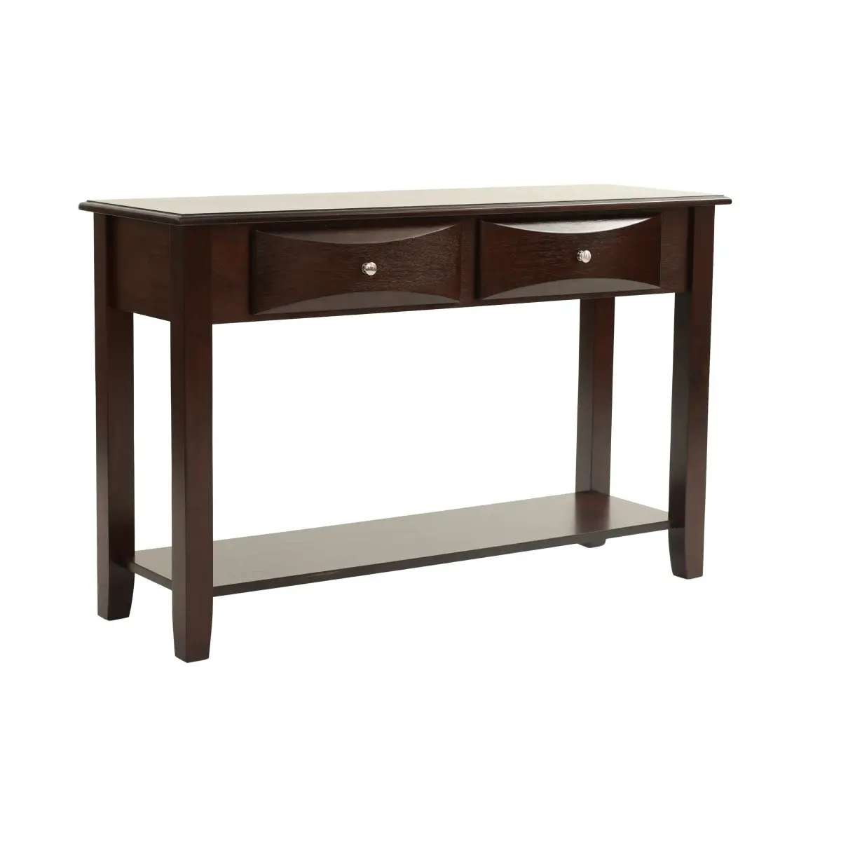 Classic Modern Wooden 1pc Console Table Living Room Furniture Table Veneer Top Drawers Shelf Storage Espresso / Antique Black Finish