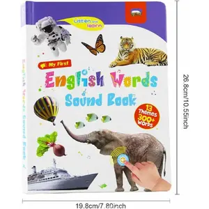 2025 Useful Ranking My First English Sound Toy – 470+ Words, 21 Themes, Fun Bilingual Word Game, Press to Learn Phonics, Interactive Musical Book (3-9Y)