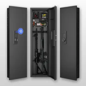 SLATE Biometric Wall-Mounted Safe – Fingerprint, Passcode, Key – Secure Storage for Gear & Valuables – Sleek Hidden Design for Home, Office, Closet