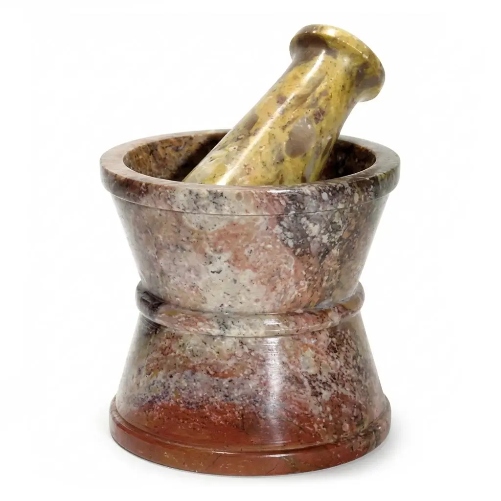 Traditional Soapstone Mortar &amp; Pestle Set — Natural Stone Herb Grinder