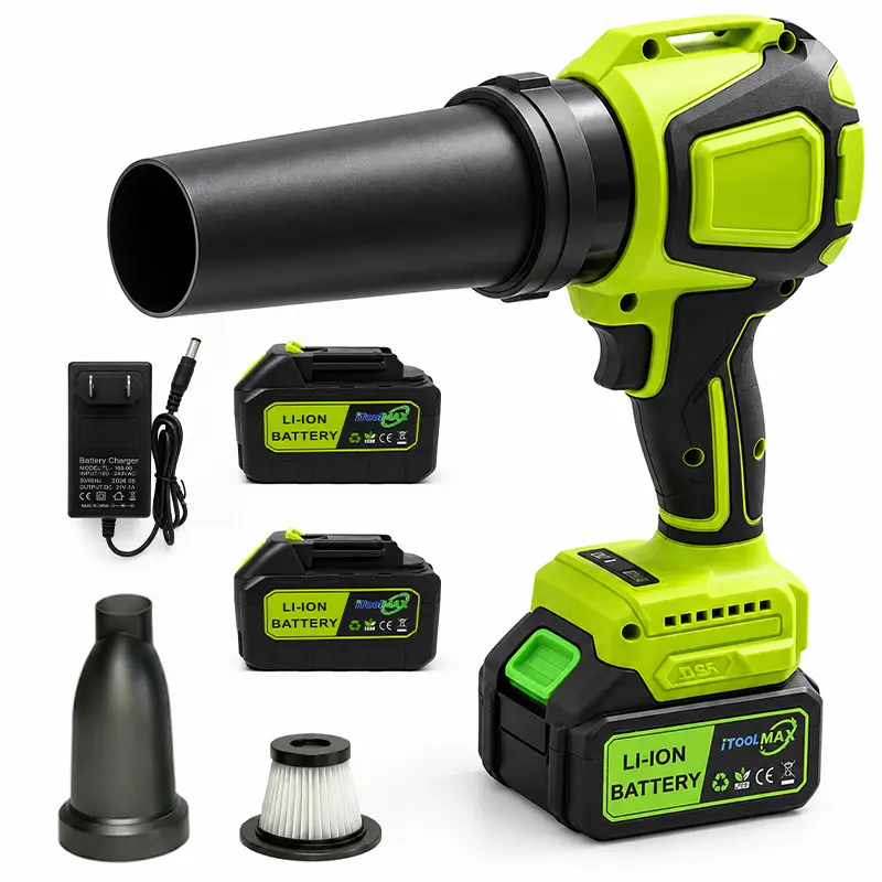 iTOOLMAX 2-in-1 Cordless Li-ion Leaf Blower & Vacuum, 40000RPM 837g Lightweight Yard Tool with 2 Distinct Functional Modes, Wireless Garden Cleaning Tool