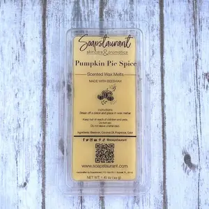 Soapstaurant Pumpkin Pie Spice Scented Wax Melts In Clamshell Molds, 1.45 oz - Made With Beeswax