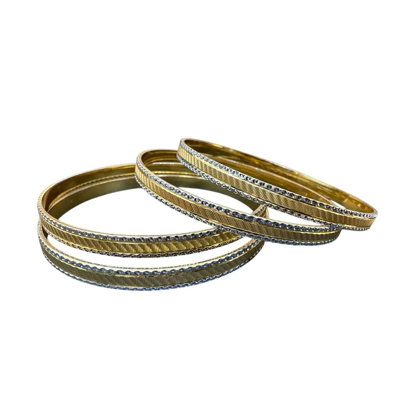 Elegant Two-Tone Bangle Set D4 2-6 2-8 2-10 Stylish Two-Tone Design Versatile for Everyday Wear or Special Occasions Perfect Fit for Various Wrist Sizes