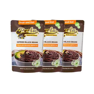 Perla Refried Black Beans (Frijoles Negros Refritos) 28.2 oz - PACK OF 3