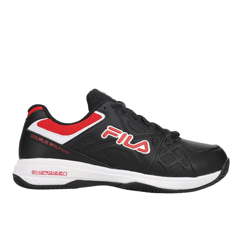 Fila Mens Double Bounce 3 Pickleball Pickleball Sneakers Shoes - Black Fila Mens Double Bounce 3 Pickleball Pickleball Sneakers Shoes - Black