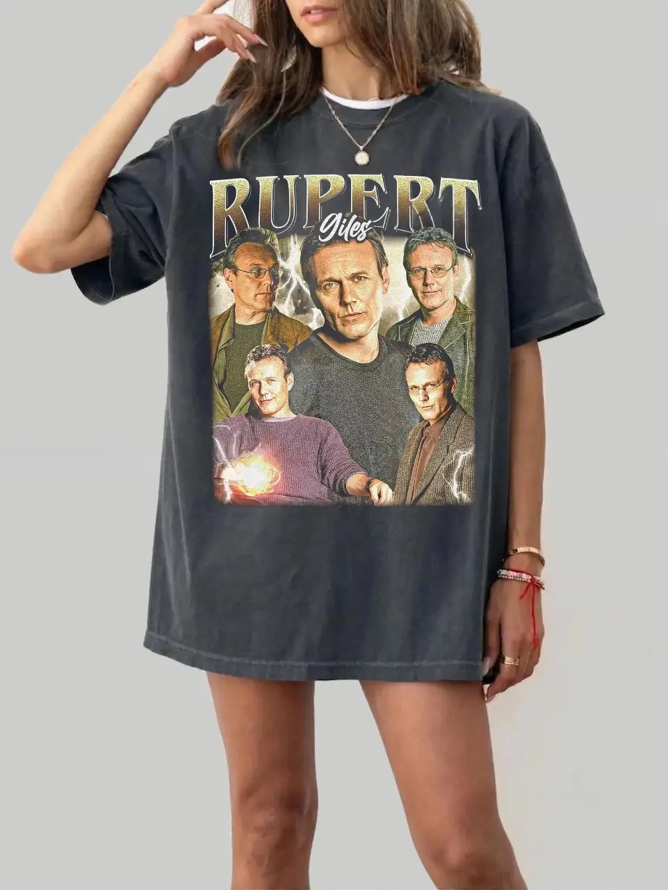 Rupert Giles Buffy the Vampire Slayer Comfort Color Tee Pure Cotton Fabric Casual Short Sleeve Soft-Washed T-Shirt Trendy Tops for Women for Men