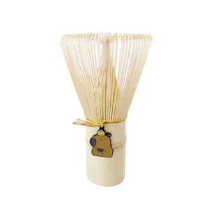 Capybara Matcha Whisk: Bamboo Chasen with Capybara Charm