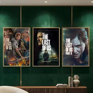 The Last of Us Painting Calligraphy HD Heavy-Duty Waterproof Wrinkle-Resistant Canvas Print – Tool-Free Durable Hides Wall Flaws & Boosts Style for Living Rooms Bathrooms