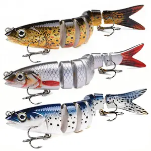 ReelCo Fishing Lures – Lifelike Swimbait with 3D Realistic Eyes, BKK Ultra Sharp Treble Hooks,8-Segment Jointed, Easy Catch, ABS Material ,Summer Gift tiktokshopspringglowup,summervibes summervibes outdoorfun