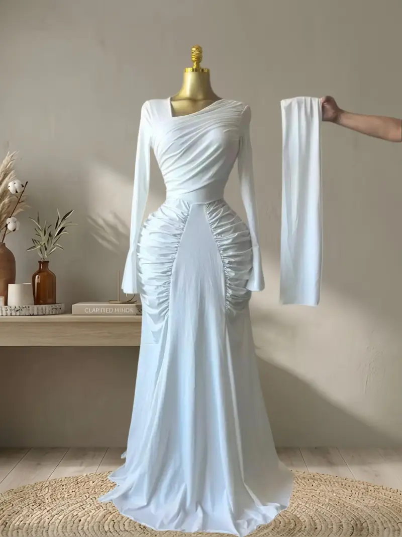 Styling a long white dress for fall - TikTok Shop Styling a long white dress for fall - TikTok Shop