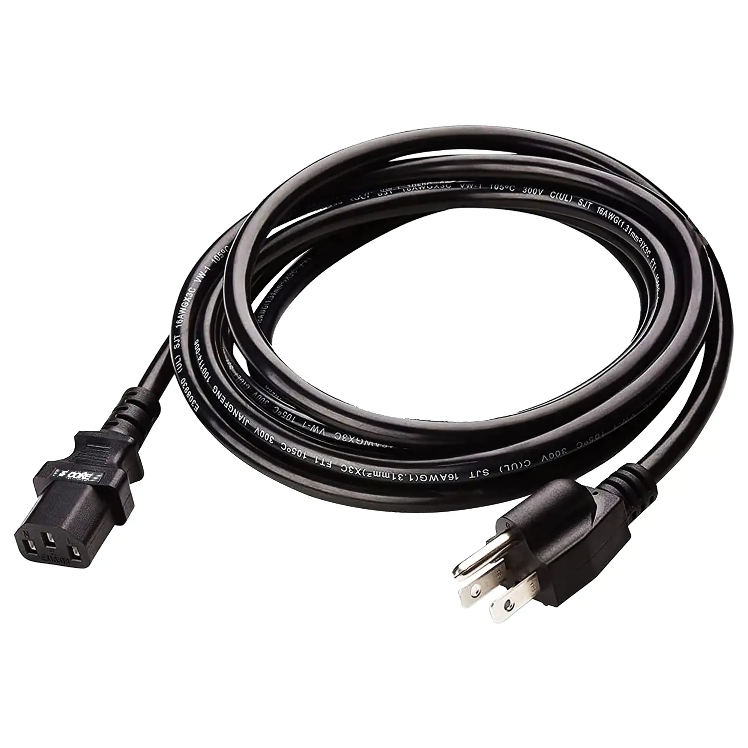 5 Core 3 Prong AC Laptop Notebook Power Cord 10Ft Universal Replacement Computer Cable