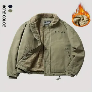 Men's Vintage Workwear Functional Style Plaid Fabric Jacket - Durable, Thick, Comfortable, Windproof Fleece-lined Warmth with Cuffed Sleeves Suitable for Outdoor Activities, Hiking, Trekking Jacket