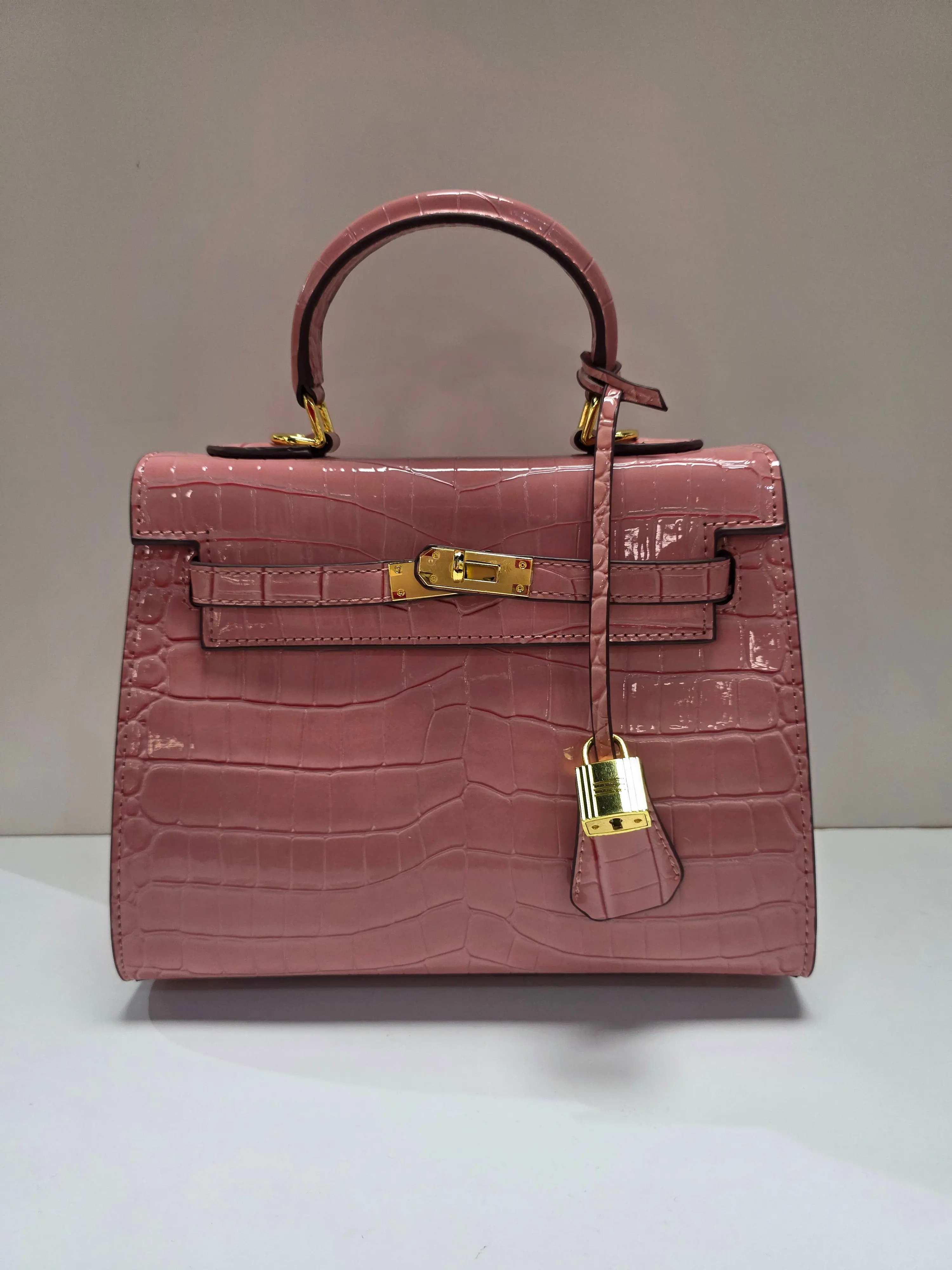 Pink Croc Handbag