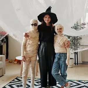 5/3/1 Piece Halloween Horror Fabric, Scary Gothic Outdoor Home Wall Decor Curtains, Halloween Party Decoration Supplies