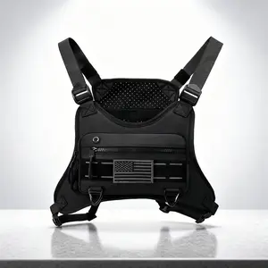 Men's tactical backpack, outdoor sports training bag, waterproof hiking vest bag, gym workout bag, essential item for fitness men, outdoor cycling bag, running vest bag, multi-functional bag, jungle exploration bag