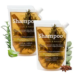 Herbalista Viral New Herbal Shampoo 400ml Each - 2 Piece Bundle with Aloe Vera & Eucalyptus for Hydrating & Soothing Haircare