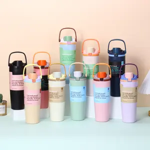 30oz Portable Fruit Cup Large Capacity Dual Drinking Sports Water Bottle 304 Stainless Steel Insulated Cup Wholesale