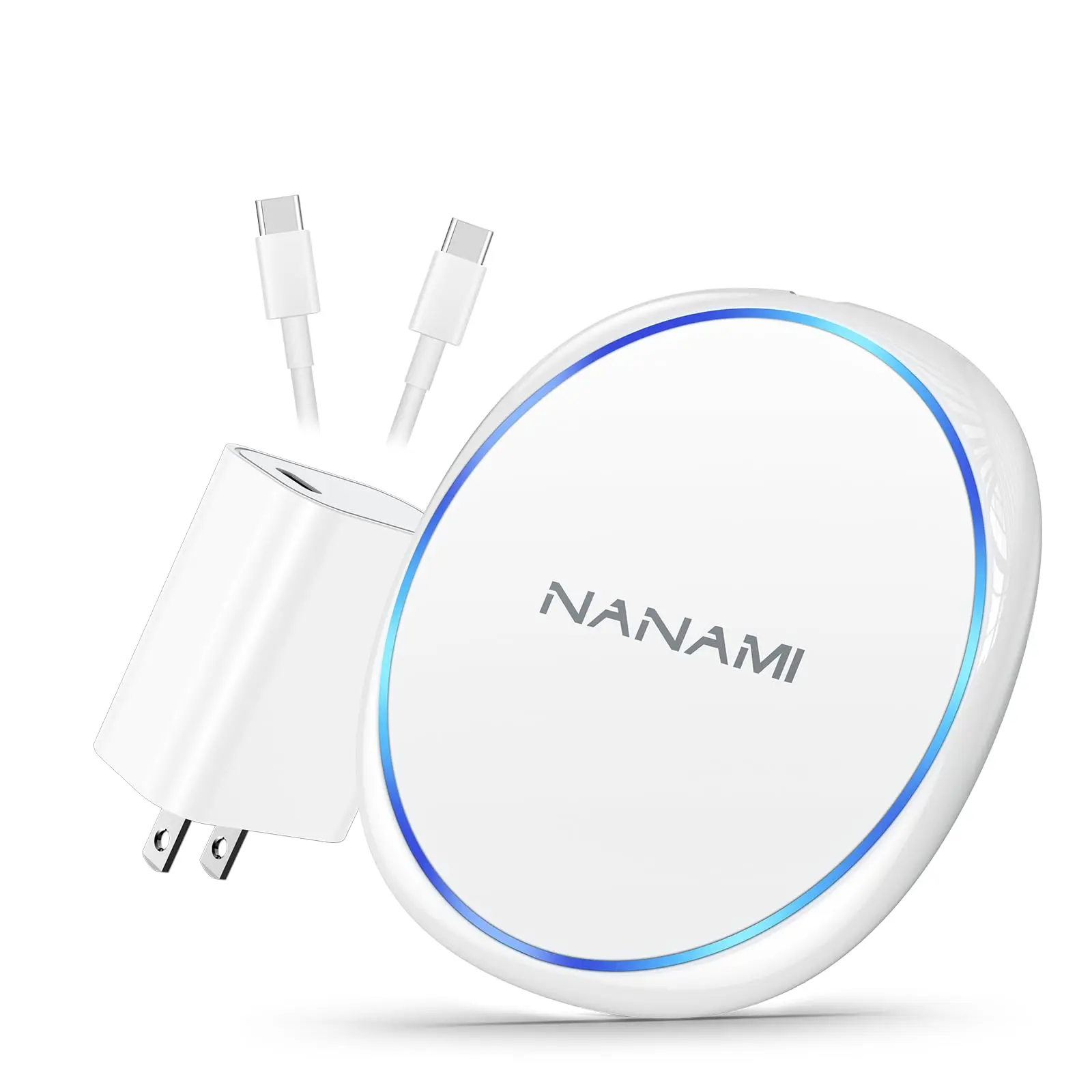 NANAMI Fast Wireless Charger, 7.5W Qi Certified Charging Pad with PD3.0 Adapter USB Charger for iPhone 15/14/13/12/11 Pro Max/8 Plus/Airpods 2, 10W for Samsung S25 S24 Ultra S23 S 22 S21/Note 20, Purple wireless charger