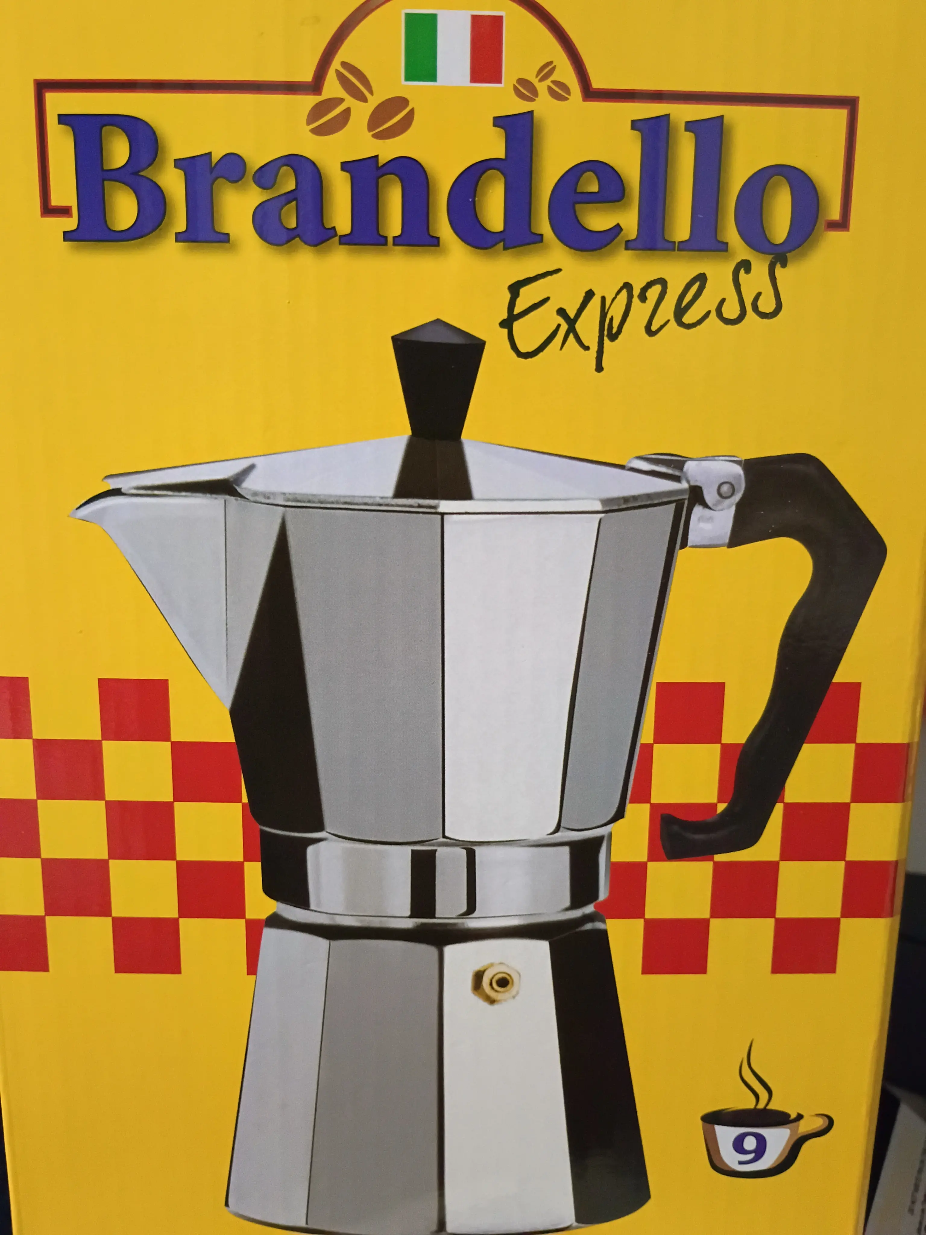 Express Aluminum Espresso Stovetop Coffee Maker – 9 Cup Silver Moka Pot, Cuban Coffee Maker, Italian Style Stovetop Espresso Brewer