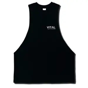 Cut Off Tank - Black/White