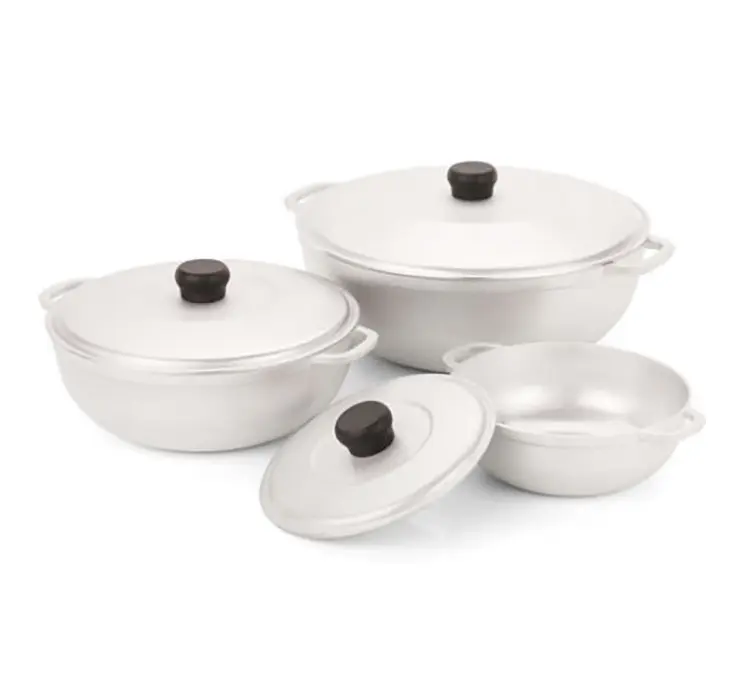 IMUSA 1.5/2.5/5.2qt Cast Aluminum Caldero 3pc Set - 18/22/28cm