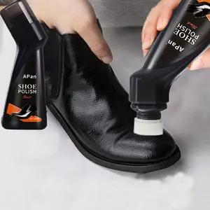 Liquid Shoe Polish 100ML, Deep Cleaning & Shine for Leather Shoes & Bags, Sponge Applicator Included, Nourishes Leather, Footwear Cleaner