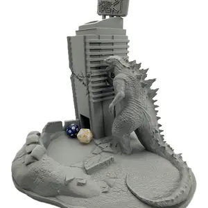 Godzilla Themed Dice Tower – Kaiju Dice Roller for RPG, DnD, and Tabletop Games
