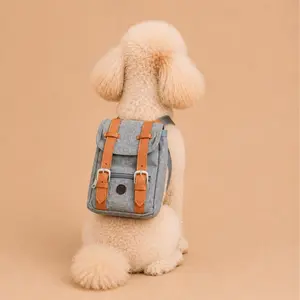 Dog backpack Pet small schoolbag with straps Portable