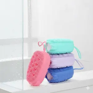Gentle Exfoliating Body Brush for Sensitive Skin, Long Handle Back Scrubber with Soft Bristles, Deep Cleansing and Massage, Anti-Mold and Portable for Travel, Suitable for Adults and Kids, Shower Skin Care Tool, Bathroom Accessories, Shower Cleaning Brush