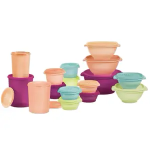 Tupperware Servalier 32-Piece Set - Stackable & Space-Saving Bowls & Canisters with Airtight Lids for Freshness & Durability - Dishwasher Safe - Ideal for Kitchen Storage
