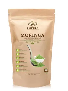 Simple y Entero Hoja Moringa Polvo, 100% leaf powder Moringa, Vegan, Non-GMO (8oz/227gr) Dietary Supplement