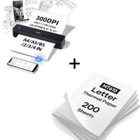 Black Printer +  200 US Letter Thermal Paper Set