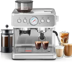 Xbeauty Espresso Machine 15 Bar, Coffee Maker for Cappuccino and Latte Maker with Milk Frother Steam Wand, Fast Heating Coffee Machine for Home, Office