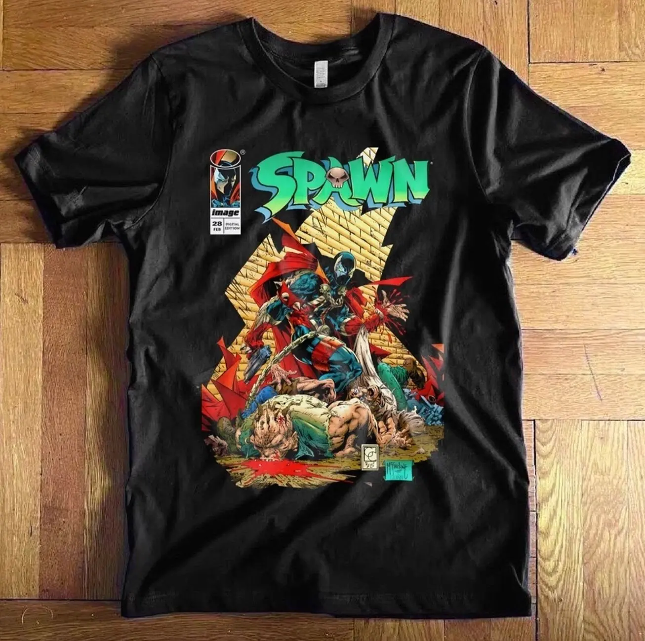 Spawn movie comic graphic short sleeve black color shirt reprint VK07858 B