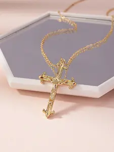 Vintage Cross Pendant Necklace for Women - Elegant Gothic Style Chain Jewelry, Dainty Everyday Layering Necklace, Perfect Gift