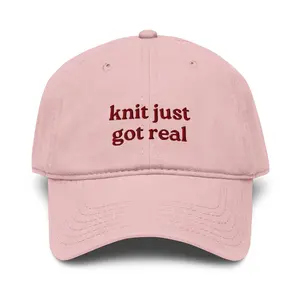 knit just got real - Garment Washed Baseball Cap