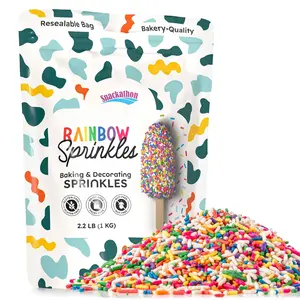 Snackathon Rainbow Sprinkles | Resealable 2.2 LB Bag for Cakes, Cookies & Treats