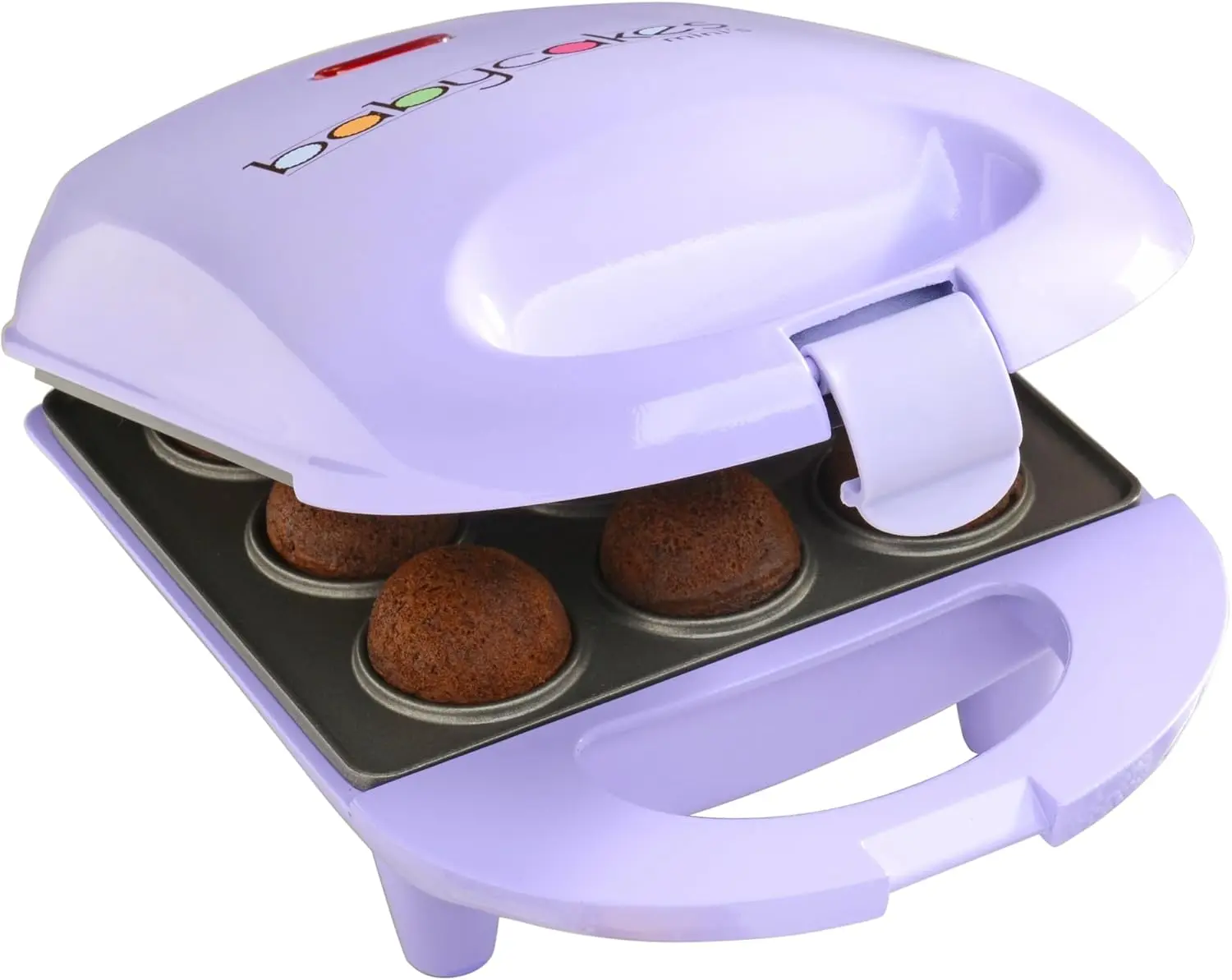 Select Brands Mini Cake Pop Maker - 120V, 500W Power, 2 Polarized Plugs, Non-Stick Coating, Non-Skid Slip Resistant Base, Power Light, Grip Handle - Easy-to-Use Kitchen Bakeware - Makes 9 Pops, Recipes Included