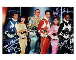 Jason David Frank - Mighty Morphin Power Rangers Reproduction (RP), Preprint (PP) Signed Autographed Photo Photograph Print Amy Jo Johnson, Austin St. John, Walter Emanuel Jones, David Yost