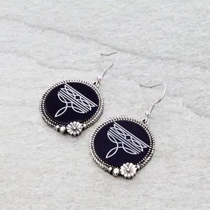 Western Boot Stitch Earrings