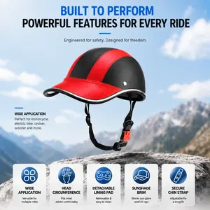 Bicycle Helmet for Adults Small/Large PU Bike Helmet for Women and Men Adjustable Safe  Baseball Cap Sunshade-3110 bicycle