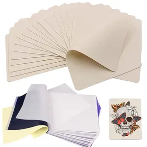 40PCS Tattoo Skin Practice and Transfer Paper Kit Includes 10PCS Double Sided Blank Fake Skin and 30PCS Tattoo Stencil Paper for Tattoo Practice Tattoo Microblading Supplies