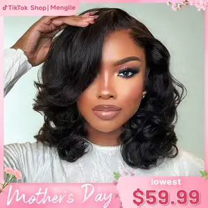 [Free Upgraded 7x6 Lace] Menglle Hair Glueless 250% Density 7x6 Lace Closure Wig Bouncy Body Wave Pre Cut Pre Bleached Ready Go Wigs Side Part#Summervibes#TikTokShopStockUp
