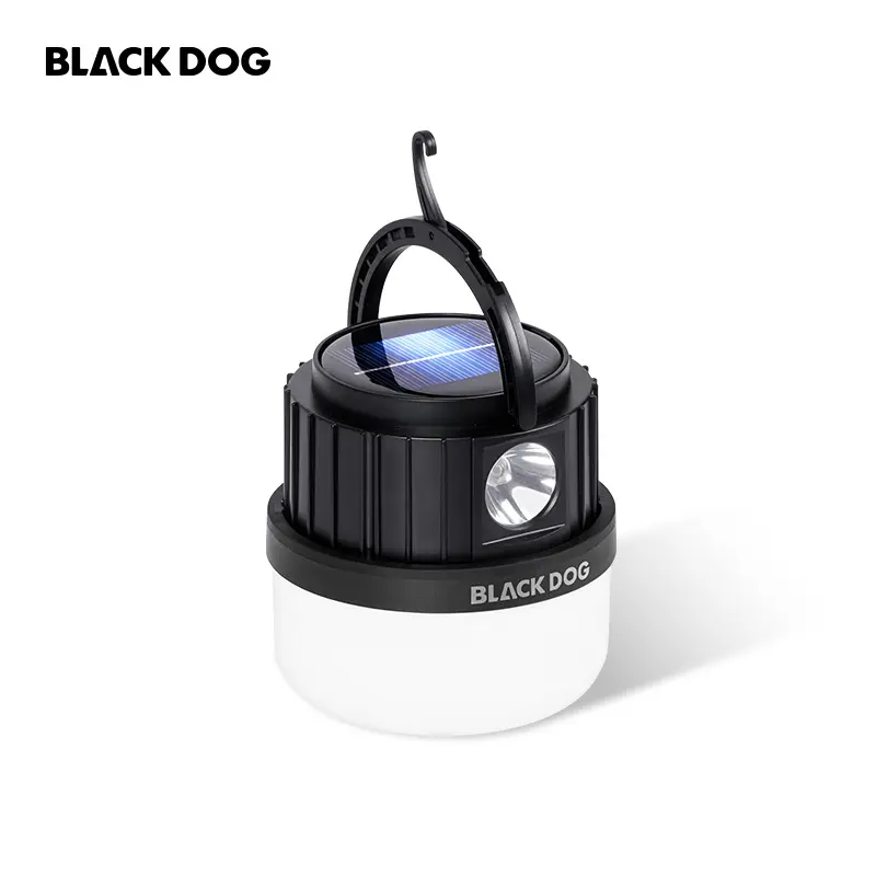 BLACKDOG Solar Camping LED Lantern - Must-Have, Ultra Bright, 7 Light Modes, 2400mAh Batteries, Long Runtime, Foldable & Compact Outdoor Light for Camping Trips, Night Adventures (Includes Rechargeable Cells), Outdoor Camping