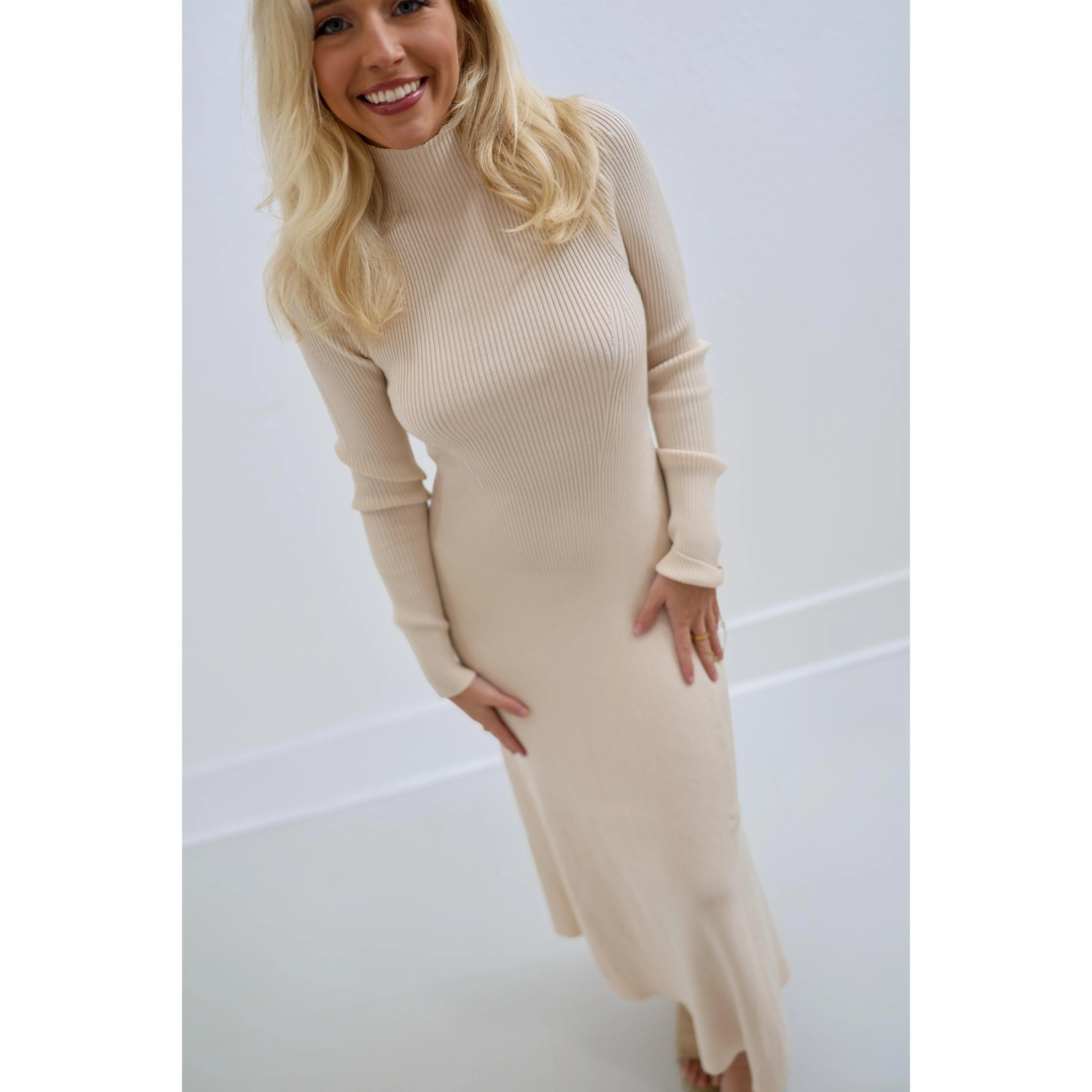 Connie Knit Midi Dress - Cream - TikTok Shop Connie Knit Midi Dress - Cream - TikTok Shop