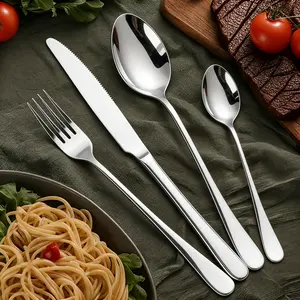 24-PCS Black Stainless Silverware Set with Steak Knives,Flatware Set Service for 6 Person, Food-Grade Stainless Steel Cutlery Set,Includes Knife Spoon And Fork, Mirror Finished Utensil Sets