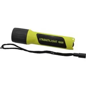 Streamlight Tactical Flashlight with Xenon Bulb - 34 Lumens, Black & Yellow Plastic Body, 4 AA Alkaline Batteries Included, Industrial Use (Model 68251)